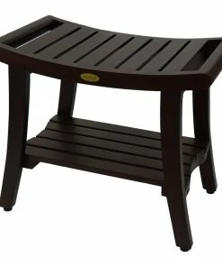 Best Sale 🔔 DecoTeak Harmony Eastern Style Shower Bench With LiftAid Arms, 24"x18" 😉