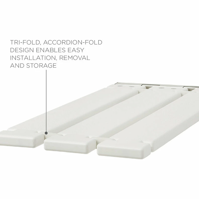 Cheap ❤️ Seachrome Corporation 29" X 15" Removable Tri-Fold Tub Seat, White Molded 4" Slats 🛒 - Image 5