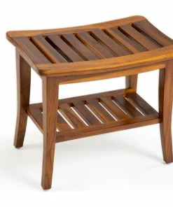 Cheapest 🎁 ALATEAK Ala Teak Indoor/Outdoor Patio Garden Yard Bath Waterproof Bench Stool 🧨
