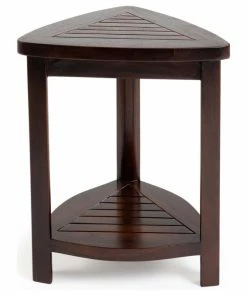 New 🧨 ALATEAK Ala Teak Wood Bath Spa Shower Stool Corner Table Bench Stool Fully Assembled ✔️