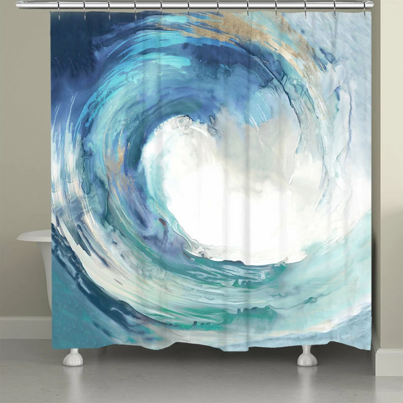 Hot Sale ๐ Laural Home Great Wave Shower Curtain โ - Image 2