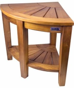 Cheapest 😉 SeaTeak Teak Shower And Spa Corner Seat-Oiled Finish 🎁