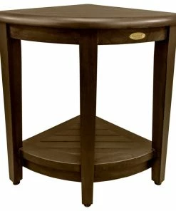 Deals ๐งจ DecoTeak Oasis Teak Corner Shower Stool, Table With Shelf, 16"x18" ๐