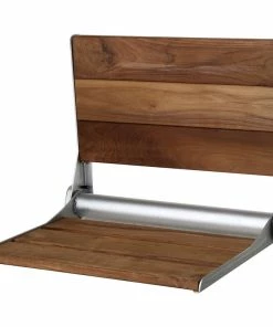 Coupon 🔥 Anzzi Saxon 17 In. Teak Wall Mounted Folding Shower Seat 😀