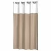 Promo 🛒 Extra Long Hookless Shower Curtain 72"x78" Sealskin Doppio, Beige And White 👍