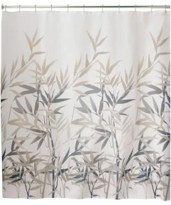 Best deal ❤️ IDesign Anzu Fabric Shower Curtain, 72"x72", Black And Tan 🎉