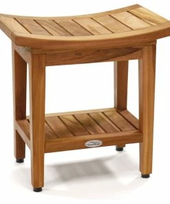 Outlet ❤️ AquaTeak Patented 18" Maluku™ Teak Shower Bench With Shelf 😉
