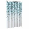 Wholesale ❤️ VCNY Home Blue Teal Aqua White Fabric Shower Curtain: Geometric Cascading Design 🔔
