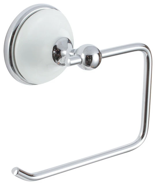 Discount ⭐ Sure-Loc Hardware, Inc. Brighton Bath Series, Single Post Paper Holder, Polished Chrome, White Porcelain 🎉