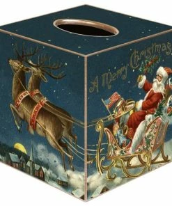 Discount 😍 Marye-Kelley TB2611 - Santa And Reindeer Tissue Box Cover 😉
