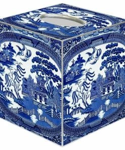 New 🤩 Marye-Kelley TB1386-Blue Willow Tissue Box Cover 🛒