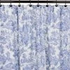 Best Sale ⭐ Ells Curtain Ellis Curtain Victoria Park Toile 70"x72" Shower Curtain, Blue 😀