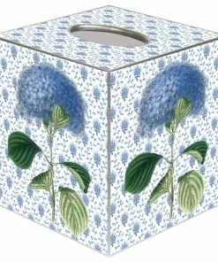 Wholesale 🔥 Marye-Kelley TB396-Blue Hydrangea On Blue Provencial Print Tissue Box Cover 🤩