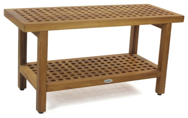 Best Pirce ๐งจ AquaTeak The Original 36" Grate™ Teak Shower Bench With Shelf โ