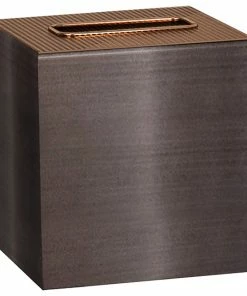Buy 🎁 TATARA Nu Steel Selma Oil Rubbed Bronze Boutique Tissue Box Cover 💯