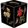 Cheap 🎁 Marye-Kelley TB6-Black Rose & Iris Tissue Box Cover ⭐