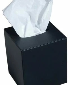 Discount ✔️ Dacasso A1037 Classic Black Leather Tissue Box Cover 🌟