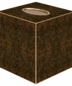 Cheapest ⭐ Marye-Kelley TB1805 - Brown Damask Tissue Box Cover ⭐