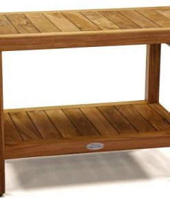 Flash Sale 🛒 AquaTeak The Original 30" Spa™ Teak Shower Bench With Shelf 🔔