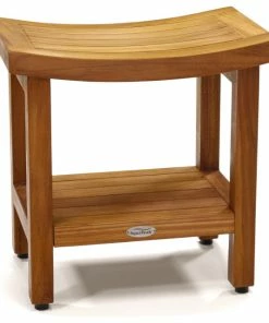 Hot Sale 🥰 AquaTeak Patented 18" Sumba™ Teak Shower Bench With Shelf 🌟