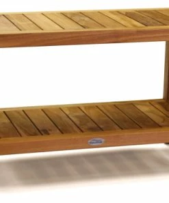 Best deal 😍 AquaTeak The Original 36" Spa™ Teak Shower Bench With Shelf 👍