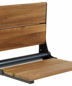 Best deal 😀 Grab Bar Specialists Life Line Series, Contour Shower Seats, Teak, 26", Matte Black 🥰