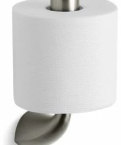 New 😀 Kohler Alteo Vertical Toilet Tissue Holder, Vibrant Brushed Nickel 🎉