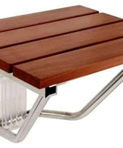 Budget 🔥 Steam Spa Fit 14.96 In. Teak Wall Mounted Folding Shower Seat 🛒
