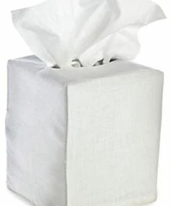 Best Sale 🌟 Jacaranda Living White Linen Tissue Box Cover 🔔