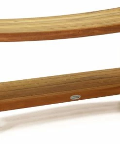 Outlet 🛒 AquaTeak Patented 36" Sumba™ Teak Shower Bench With Shelf 🧨
