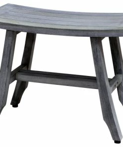 Best Pirce ⭐ DecoTeak CoastalVogue Satori 24" Wide ShowerBench GR161, Gray 🎉