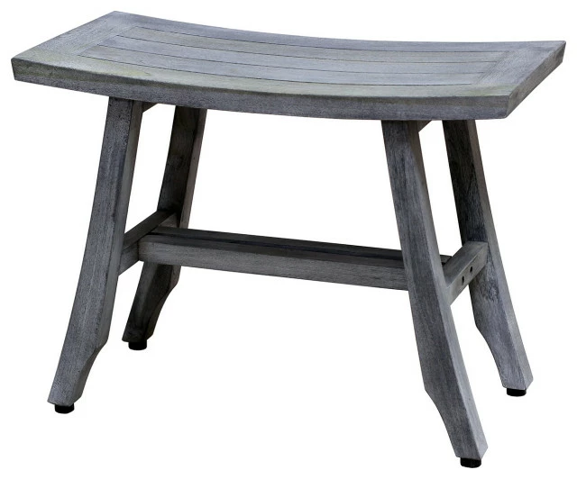 Best Pirce โญ DecoTeak CoastalVogue Satori 24" Wide ShowerBench GR161, Gray ๐