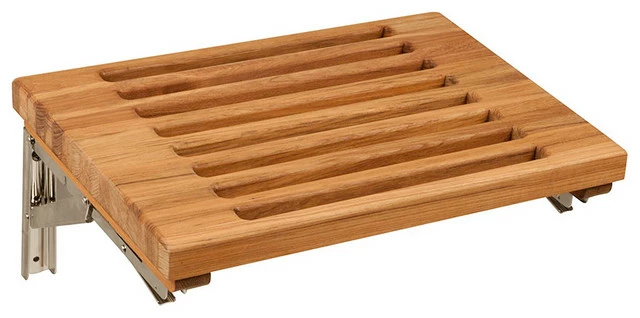 New ๐ Teakworks4u Plantation Teak Wall Mounted Fold Down Bench WIth Slats, 30" ๐